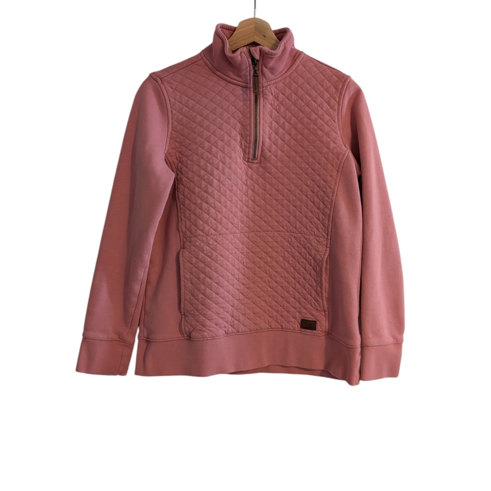 L.L. Bean Quilted Quarter Zip Pullover Sweatshirt
